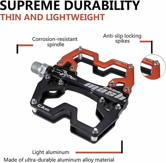 Paire de pédales de vélo de route, vélo de ville, alliage d'aluminium durable, roulement scellé, pédales de vélo pour VTT, vélo de route, vélo de randonnée (noir Paire de pédales de vélo de route, vélo de ville, alliage d'aluminium durable, roulement scellé, pédales de vélo pour VTT, vélo de route, vélo de randonnée (noir