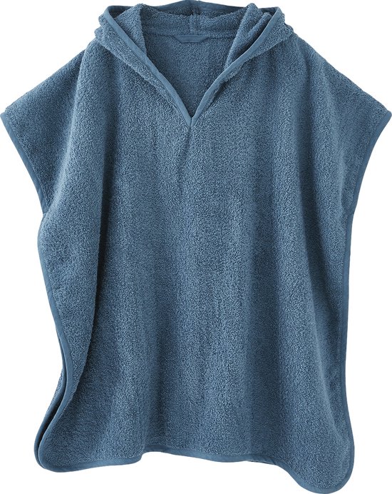 Poncho De Bain Bébé Vertbaudet - Cape De Bain Rayée Coton Éponge Avec Capuche, Pompons Et Fentes Bras - 6-36 Mois