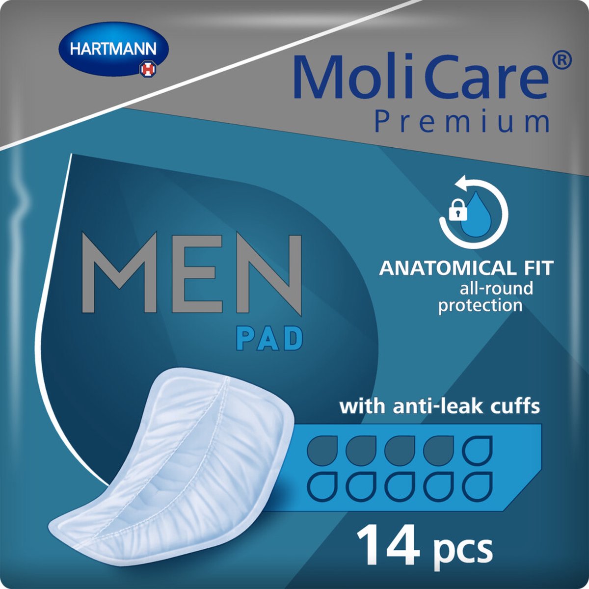 Goedkoopste Hartmann Molicare Premium Men Pads 4 druppels - 1 pak van 14 stuks