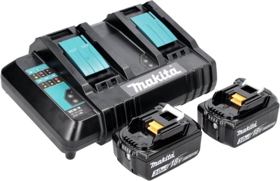 Makita DLM 480 CF2 accu grasmaaier 36 V ( 2x 18 V ) 48 cm 62 l + 2x