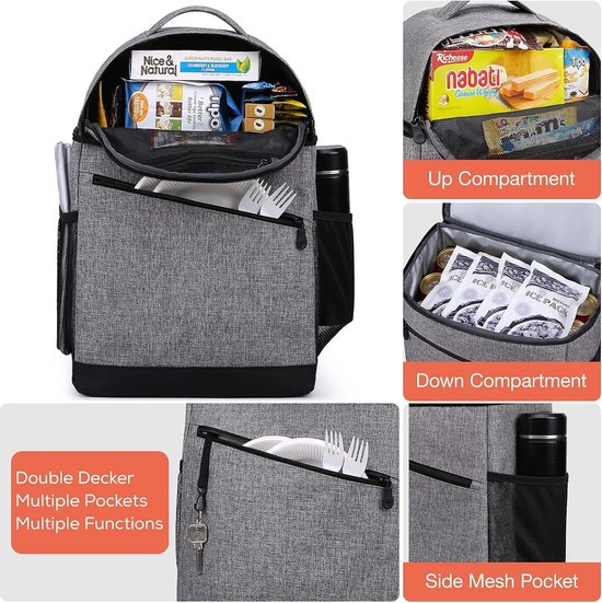 Koelrugzak 28 blikken - Thermo-rugzak 28 liter - Picknickrugzak met koelfunctie waterafstotend Cool Box Stand van KOEL — afbeelding 2