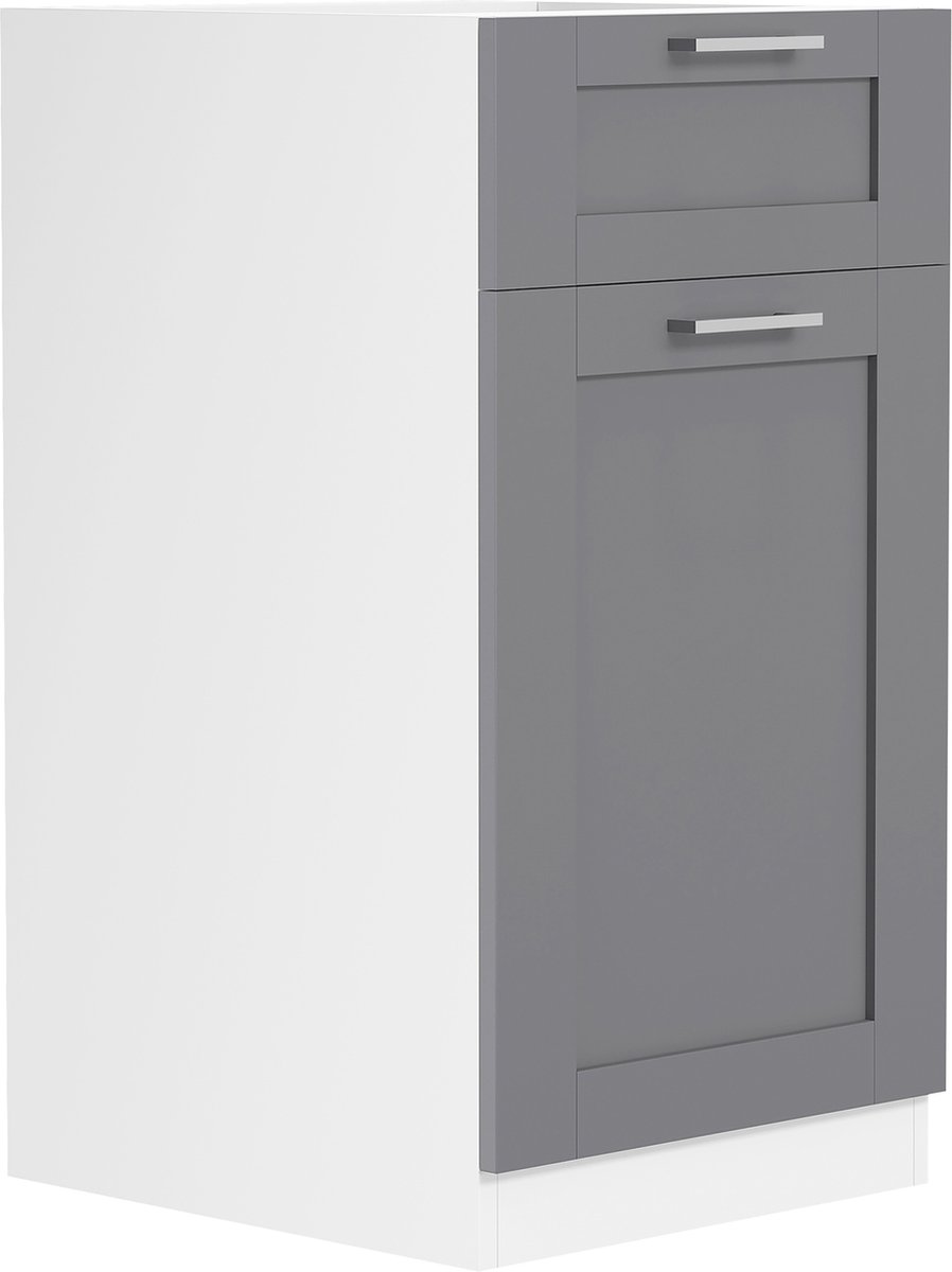 Vcm keukenkast breedte 40 cm ladeblok keuken keukenmeubelen landhuis Colura wit / antraciet