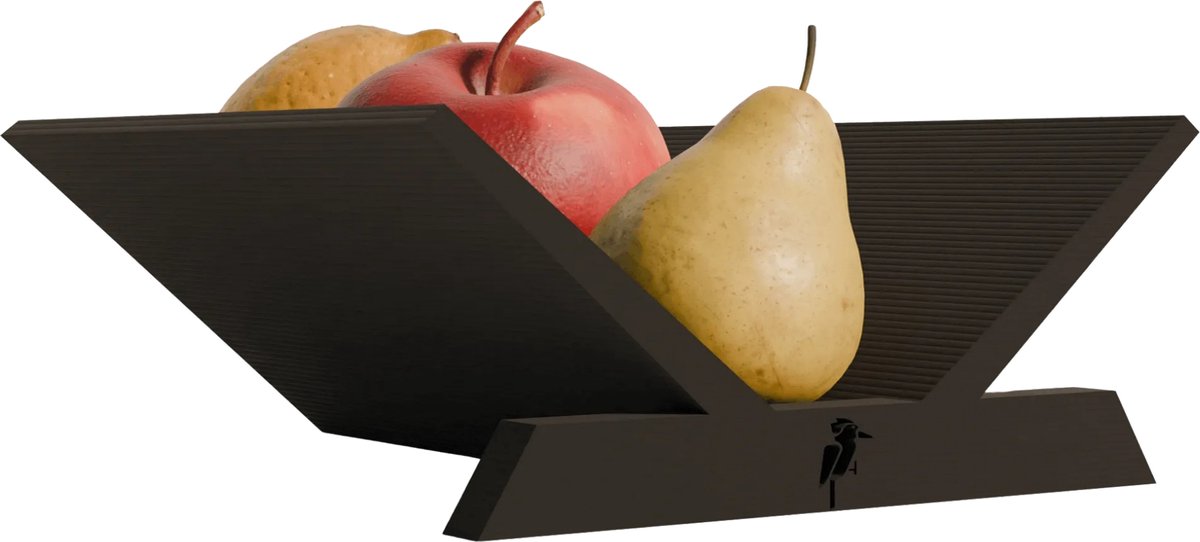 Fiastra® Merano- fruitschaal - zwart - 35 cm