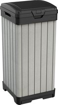 Afvalcontainer ideaal voor buiten- en differentieverzameling grijs 41 x 41 x 875 cm met de titel toevoeging: Keter, tuinafvalcontainer
