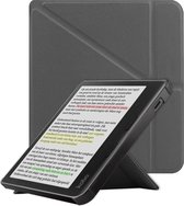 Hoes Geschikt voor Kobo Libra Colour Hoesje Bookcase Cover Book Case Hoes Sleepcover Trifold - Grijs