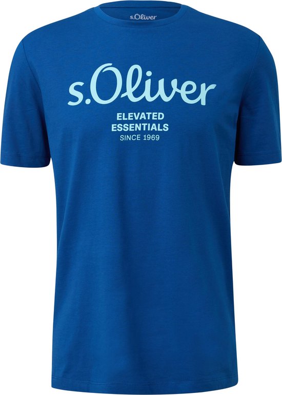 S'Oliver Men-T-shirt--56D1 BLUE-Maat XL