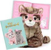 Speciale Set Prijs - Studio Pets Kittens Vriendenboek met 23cm Knuffelkat, Britse Langhaar - Paige