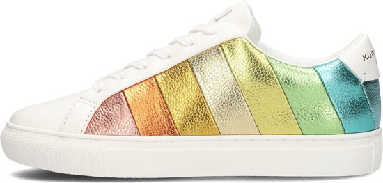 Foto: Kurt geiger london lane stripe lage sneakers leren sneaker dames wit maat 38