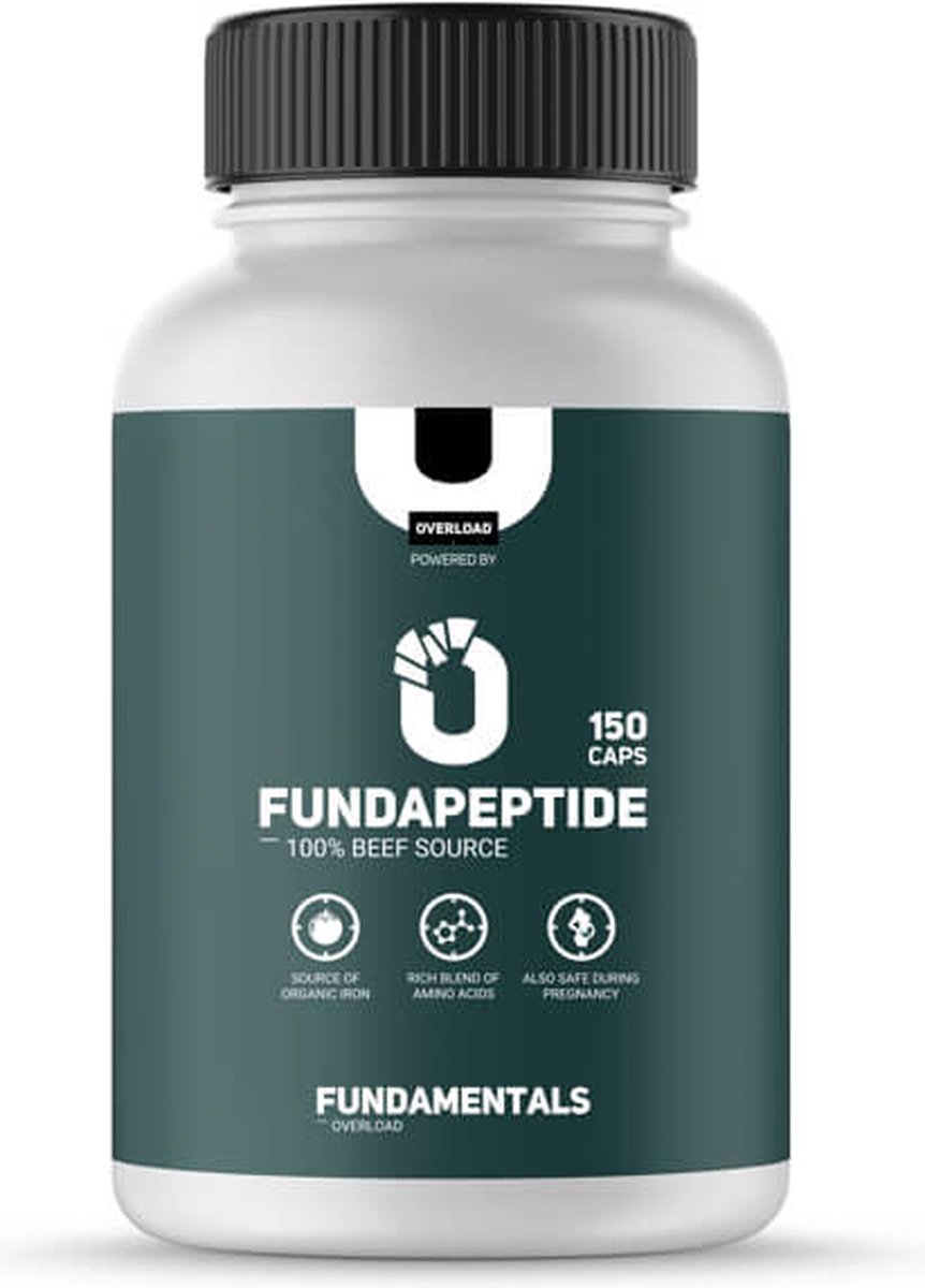 Goedkoopste Fundapeptide - IJzer - Aminozuren - Voedingssupplement - 150 caps