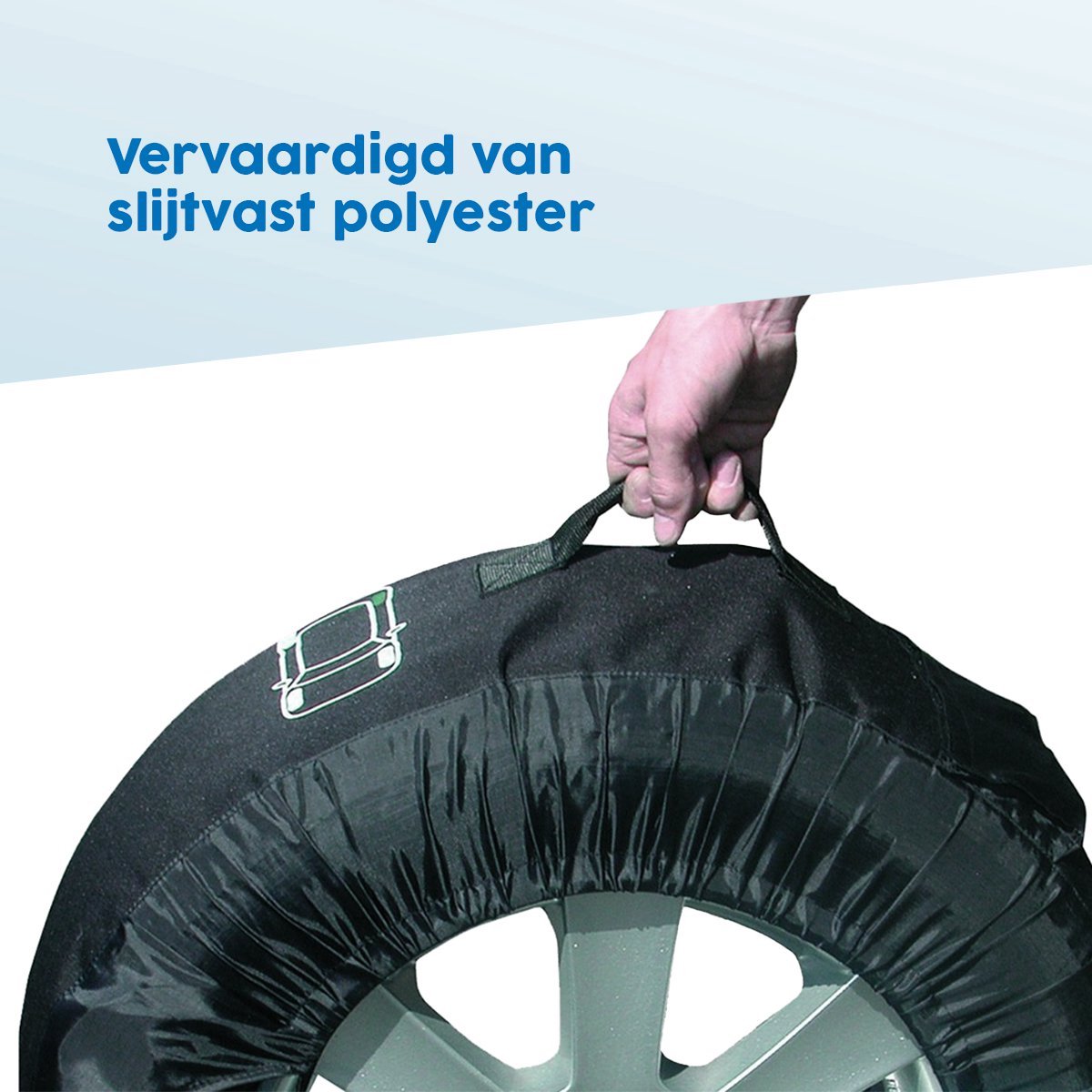 ProPlus Bandenhoezen - Bandentassen - Bandbreedte maximaal 280 mm - Wielhoes - Winter- en Zomerbanden Hoezenset - Reservewiel - XL - Eenvoudige Montage - 4 Stuks - Zwart – foto 7