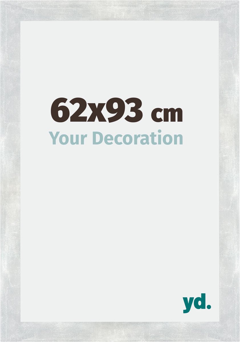 yd. Your Decoration - Fotolijst 62x93 cm - MDF - Zilver Glanzend Vintage - Mura