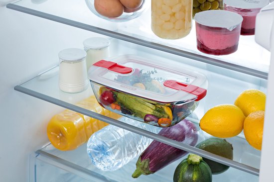 Pyrex - Récipient alimentaire Cook & Heat rectangulaire avec couvercle 2 pièces - Transparent - Verre borosilicate