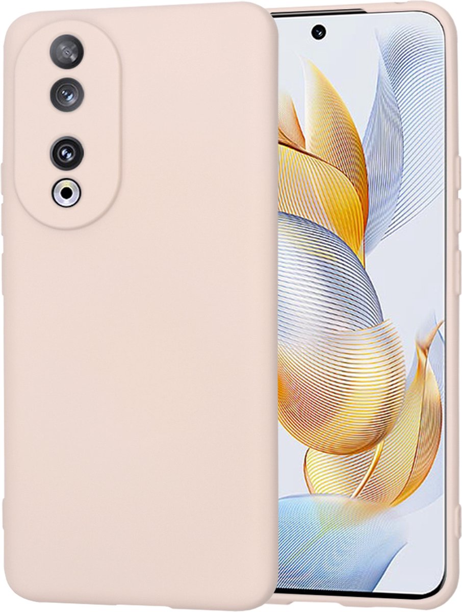 Techsuit Soft Flex Silicone Back Cover hoesje voor HONOR 90 - Pink Sand
