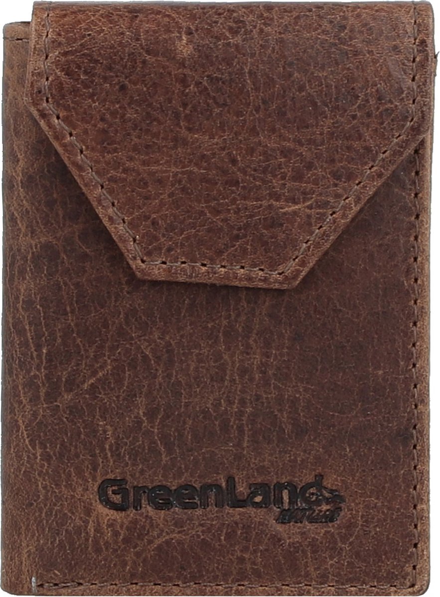 Greenland Nature Montana Portemonnee RFID Leer 7 cm - Jongens - Staand formaat - braun