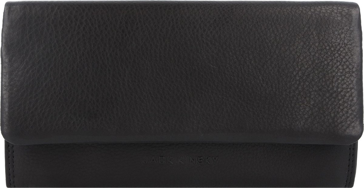 Jack Kinsky Brisbane Portemonnee RFID Leer 18,5 cm - Dames - Horizontaal - schwarz