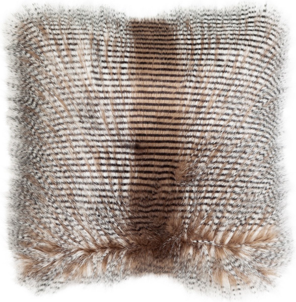 Linen & More Ohio Bruin-t-Wit Kussen -45 X 45