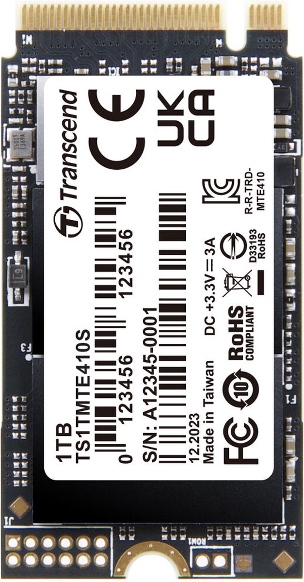 Transcend PCIe SSD 410S M.2 1 TB PCI Express 4.0 3D NAND NVMe