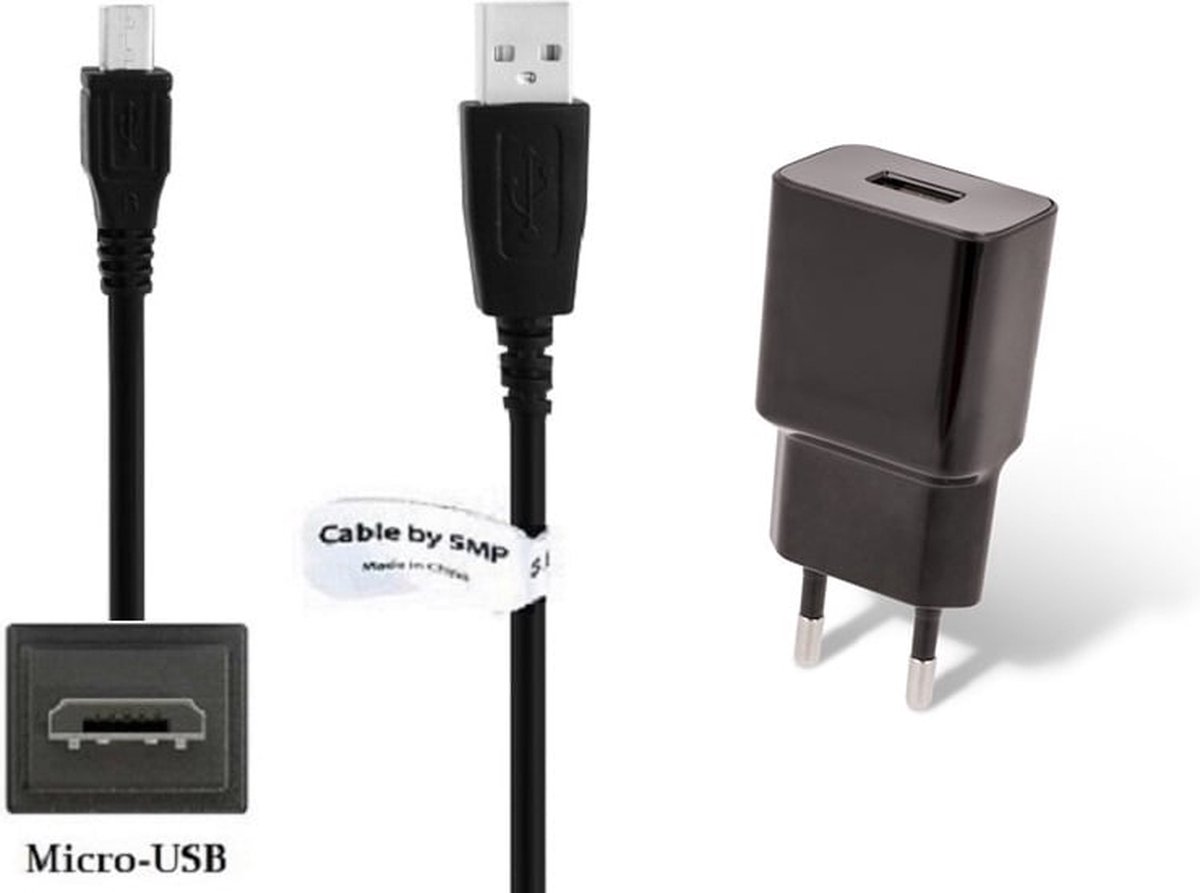 OneOne 2A lader + 1,8m standaard Micro USB kabel. Universele oplader adapter past op Samsung Galaxy On7 Pro, On8, S i9000, S Plus, Ace, Champ, Chat, Corby, Mega, Metro, Grand, Instinct, Omnia, Fame