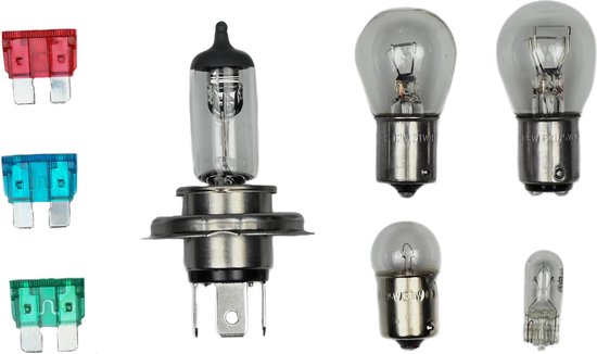 Benson Autolampenset H4 - 12V - 8-delig - Inclusief Steekzekeringen en Opbergbox