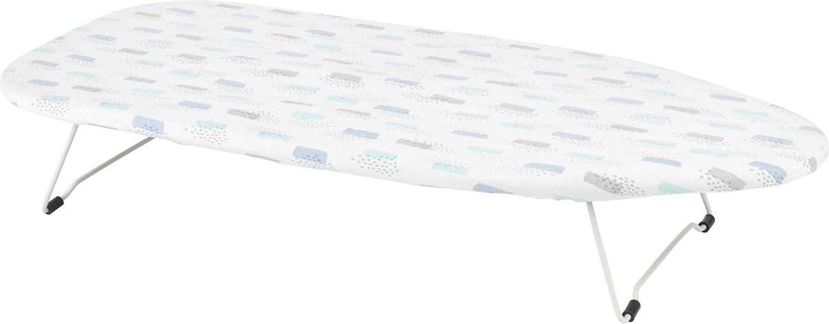 Tafelstrijkplank kleine strijkplank met 100% katoenen hoes tafelstrijkstandaard mini-strijkplank uitklapbare strijkplank 73 x 31 cm compacte opvouwbare strijkplank