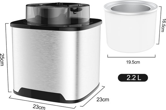 IJsmaker - IJsmachine voor thuis - IJsmachine - IJsmachine zelfvriezend - IJsmachine zelf vriezend - IJs machine - Zelfvriezende ijsmachine - Zelfvriezende ijsmachine voor thuis! — afbeelding 2