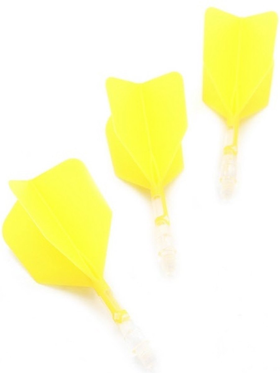 Cuesoul - ROST T19 Integrated Dart Flights - Big Wing - Yellow Clear S