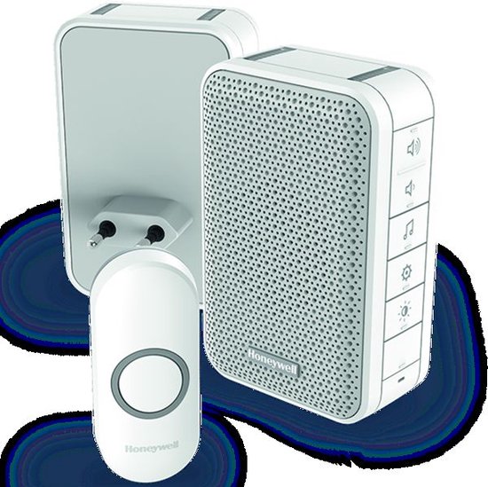 Honeywell draadloze draagbare en plug-in deurbel - Met volumeregeling en drukknop - Wit — afbeelding 2