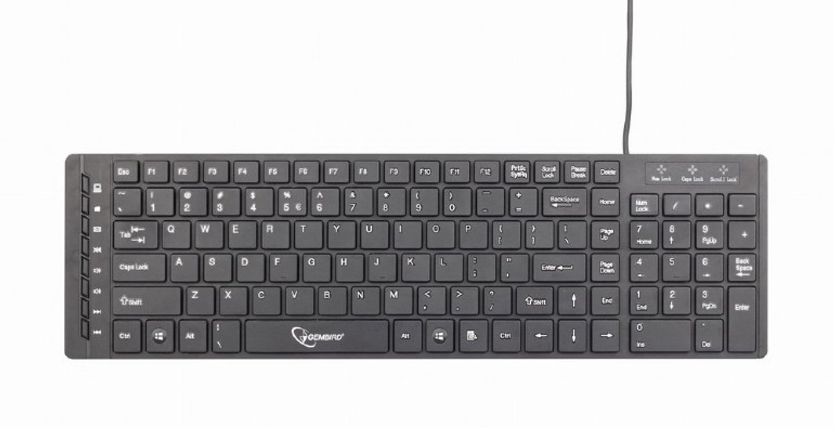 Gembird KB-MCH-01-DE toetsenbord USB Duitse layout Zwart
