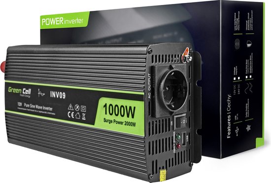 Spanningsomvormer Omvormer PRO 12V naar 230V 2000W / 4000W Zuivere sinus | In for