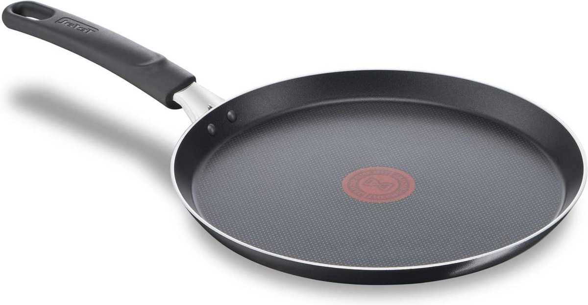 Day By Day 25 cm crêpepan met duurzame antiaanbaklaag en thermosignaalfunctie eenvoudig te reinigen B56410AZ Poffertjes pan