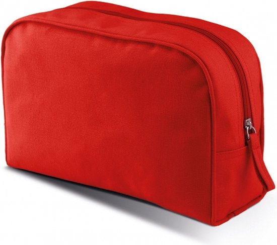 Kimood grote Toilettas / Make-up etui - rood - 28 x 18 x 9 cm - Reis etui - Schooletui - 5 liter inhoud