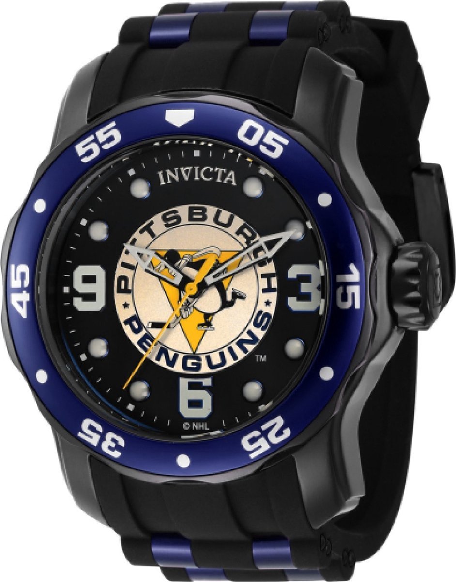 Invicta NHL - Pittsburgh Penguins 42646 Quartz Herenhorloge - 48mm