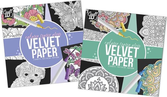 Grafix Kleur je eigen velvet papier