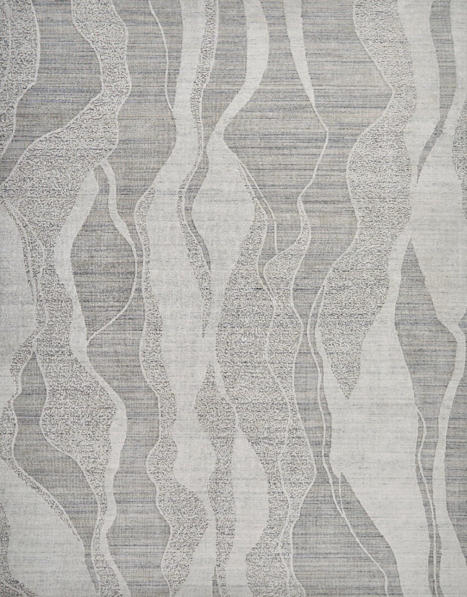 Concept Looms Dune White Grey DU147 Vloerkleed - 244 x 305 cm - Grijs - Rectangular - Viscose, Wol - Eetkamer, Woonkamer - Abstract - Scandinavisch, Design, Modern