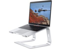 Ergonomische laptopverhoger - desktop geventileerde pc-riser - laptophouder voor MacBook Pro/Air HP Dell Lenovo Samsung Acer HUAWEI MateBook - zilver