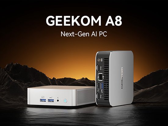 GEEKOM A8 ミニPC Ryzen 7 8745HS 32GB/1TB Geekom A8 mini pc - AMD Ryzen 7 8845HS - 32GB RAM - 1TB SSD - WiFi