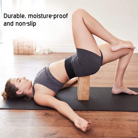 Yogablok van 100% natuurlijke bamboe - set van 2 stuks — afbeelding 2