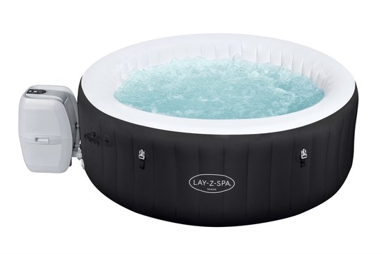 Bestway Lay-Z-spa Miami Opblaasbare Spa (2021) - Bubbelbad voor 4 personen - Incl Pomp en Afdekzeil - Ø 180x66 cm - Zwart