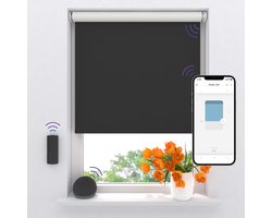 DTCH® Elektrisch Rolgordijn Verduisterend - Easy - Black - 210 x 190 cm - Motionblinds CMD-03