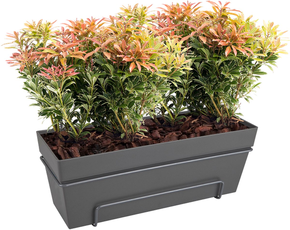 Elho Loft Urban Balcony Planter Allin1 50 - For Outdoor Balcony