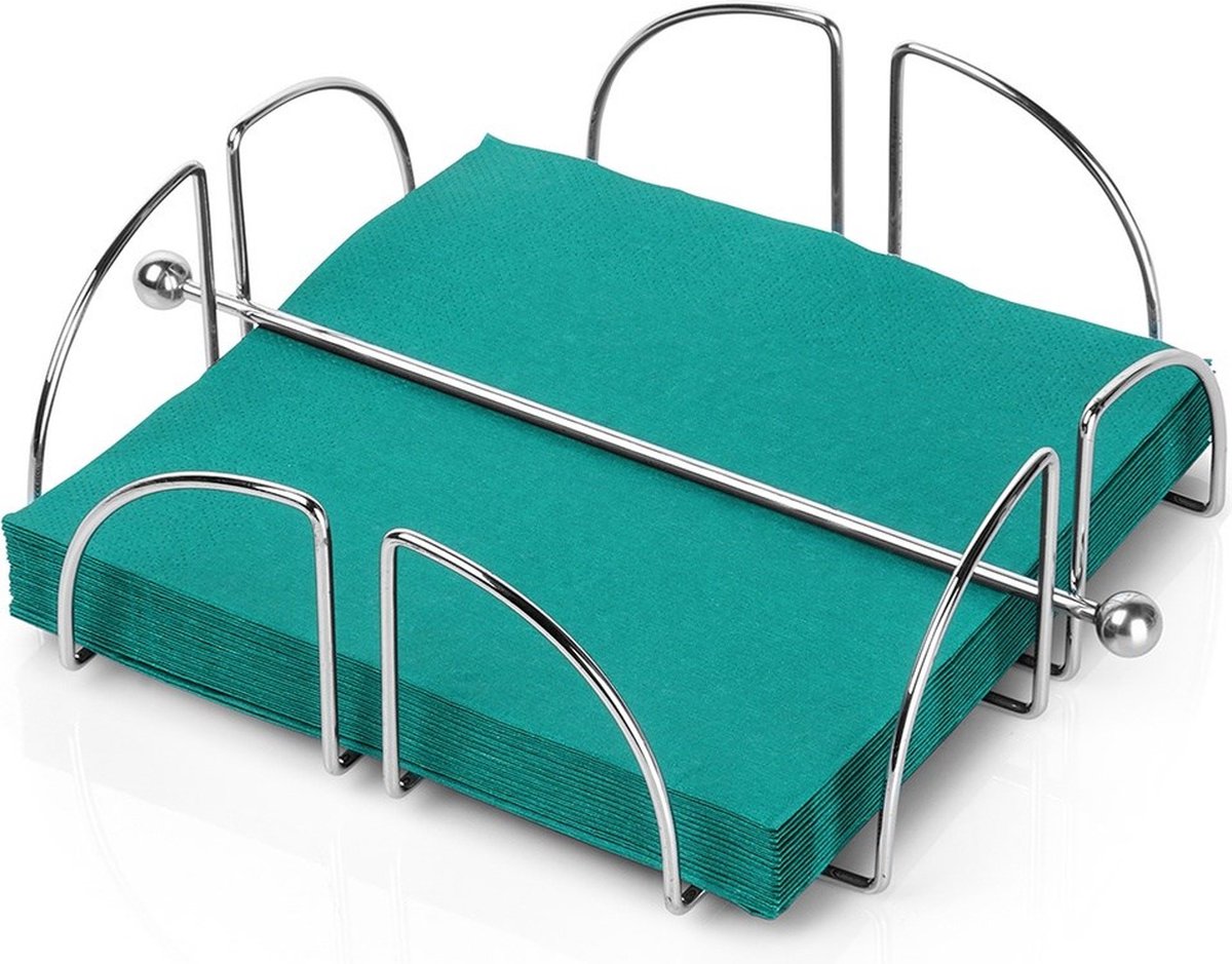 Servethouder Edelstaal met Arm 18x18 cm - Servettenhouder - Houder voor Servetten