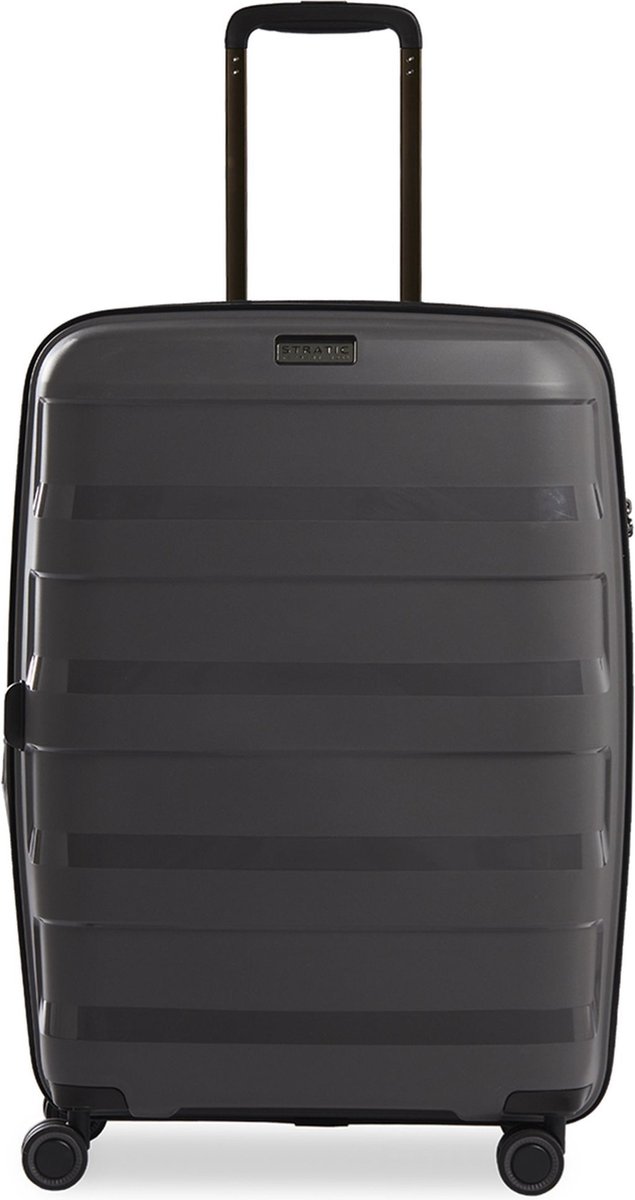 Stratic Straw+ - koffer medium - 66x45x28 cm - 3,7 kg - 65-74 L - spinner - grijs