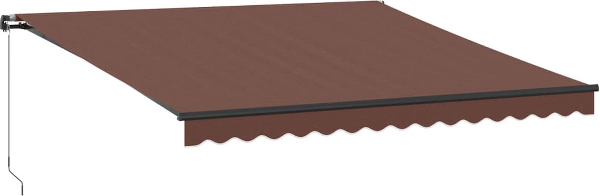VidaXL Luifel handmatig uittrekbaar 400x350 cm bruin