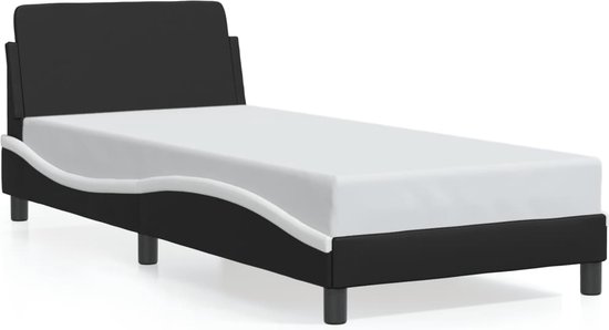 vidaXL Bedframe kunstleer grijs 90x190 cm