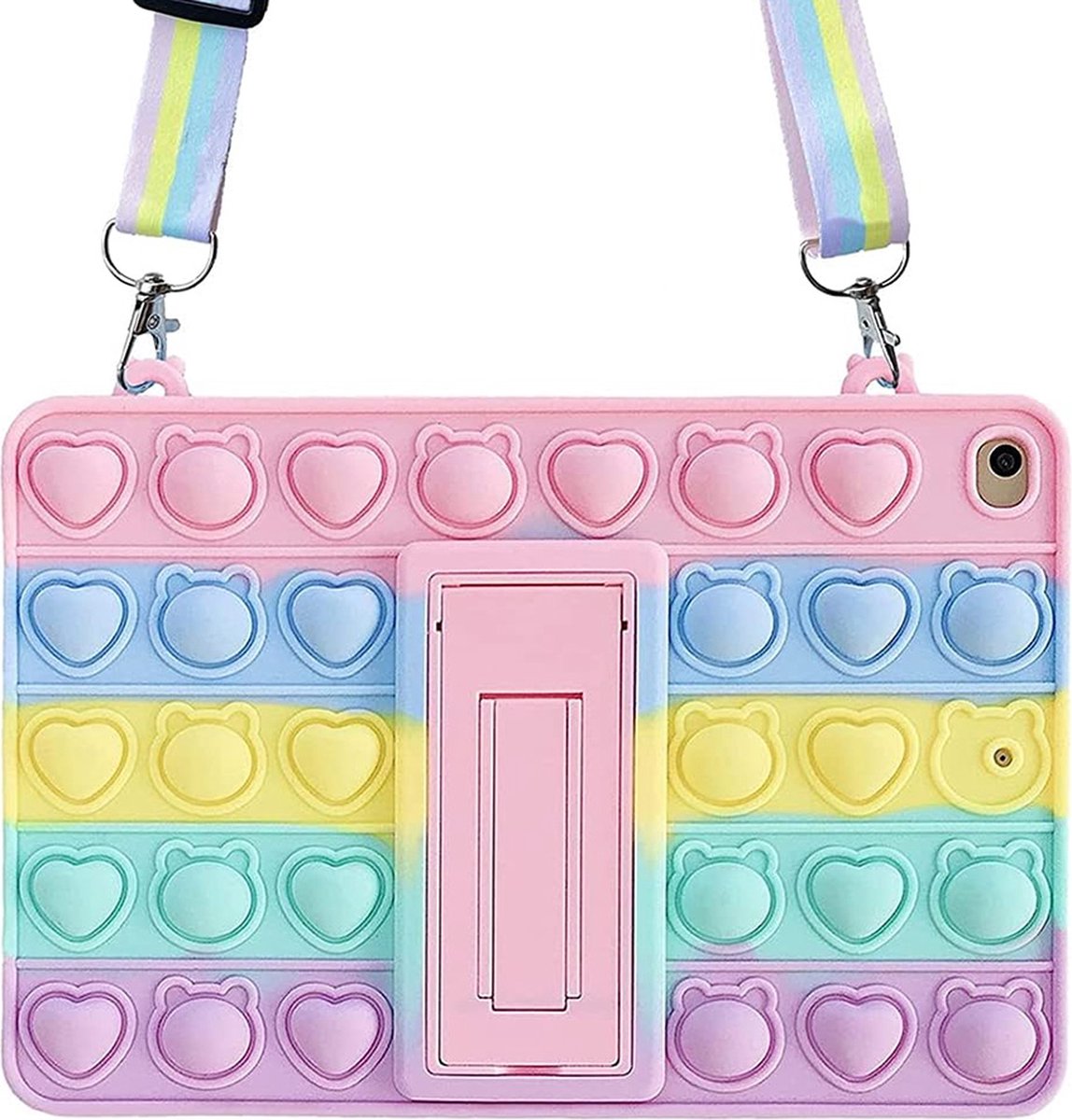 CaseBoutique Kinder Tablet Hoes hoesje geschikt voor iPad Air 1 - Roze - Silicone