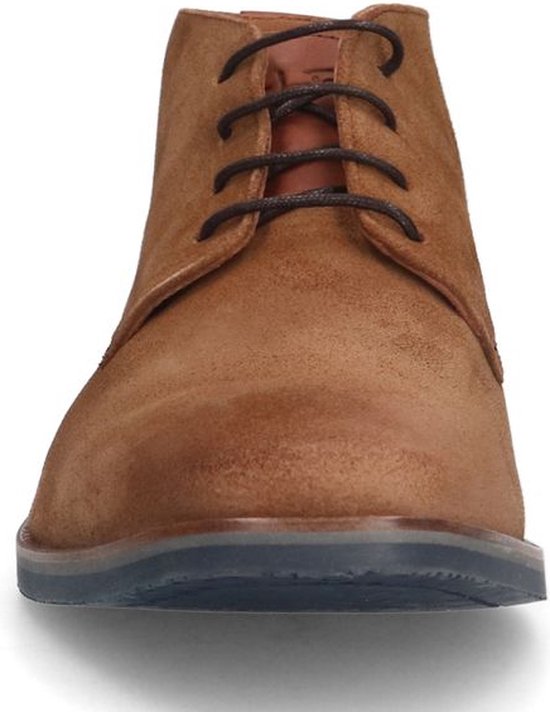 Van Lier Heren Cognac suède veterboots Maat 40 bol