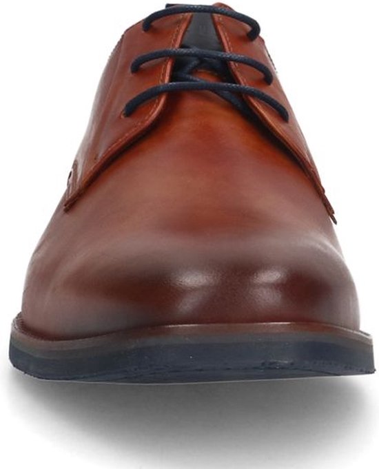 Van Lier - Homme - Chaussures à lacets en cuir cognac - Taille 43