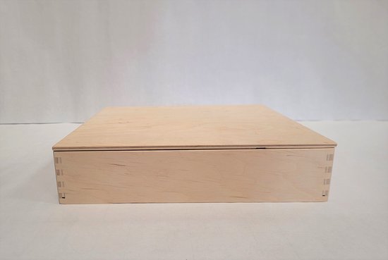 Alexander Toys houten speelbak - sensorisch speelgoed met deksel 25x25x5 cm.