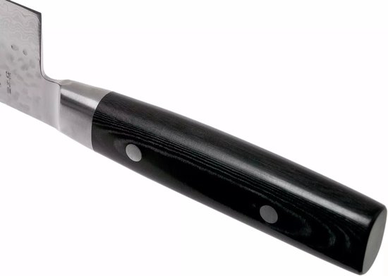 Yaxell Japonais - Série Zen - Couteau de Chef - Acier VG-10 - 61 HRC - Lame 20 cm - Acier Damas 37 Couches - Manche Toile-Micarta