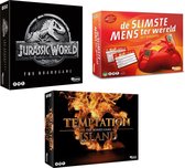 Spellenset - 3 stuks - Jurassic World the boardgame & De slimste Mens Ter Wereld & Temptation Island